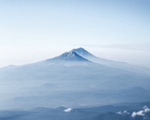 Preview wallpaper volcano, peak, fog