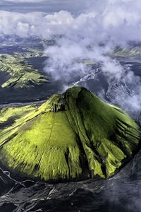 Preview wallpaper volcano, peak, nature, landscape, iceland