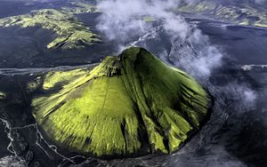 Preview wallpaper volcano, peak, nature, landscape, iceland