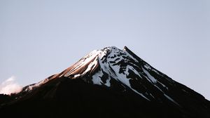 Preview wallpaper volcano, peak, snowy, relief