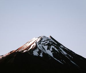 Preview wallpaper volcano, peak, snowy, relief