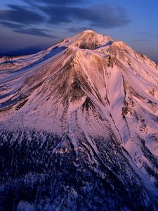 Preview wallpaper volcano, sleeping, snow, mountain, top, california