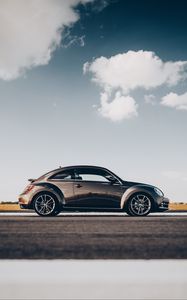 Preview wallpaper volkswagen beetle, volkswagen, car, side view