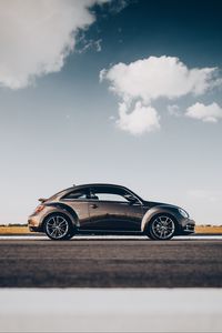 Preview wallpaper volkswagen beetle, volkswagen, car, side view