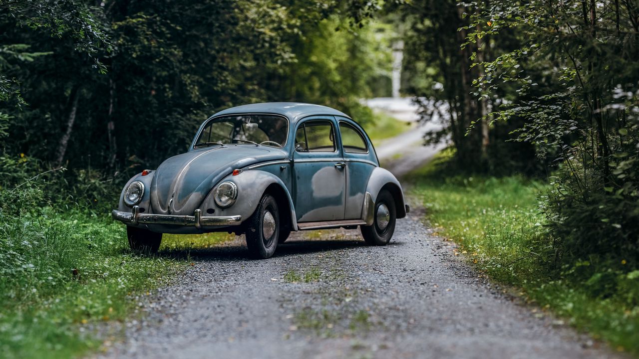 Wallpaper volkswagen beetle, volkswagen, car, retro, old