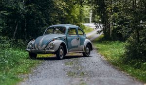 Preview wallpaper volkswagen beetle, volkswagen, car, retro, old