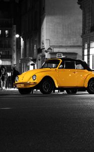 Preview wallpaper volkswagen beetle, volkswagen, car, retro, style, yellow