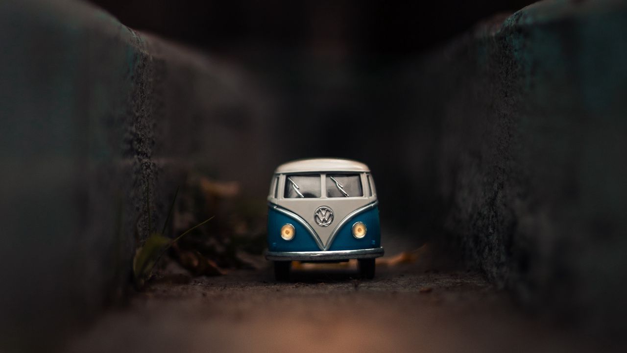 Wallpaper volkswagen, bus, toy, macro