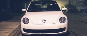 Preview wallpaper volkswagen, car, front view, white