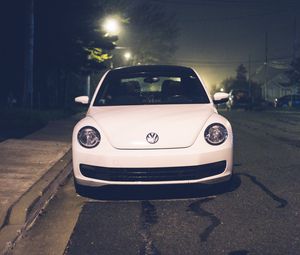 Preview wallpaper volkswagen, car, front view, white