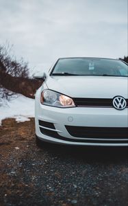 Preview wallpaper volkswagen, car, lights, white