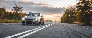 Preview wallpaper volkswagen golf 5, volkswagen, car, gray, road, asphalt