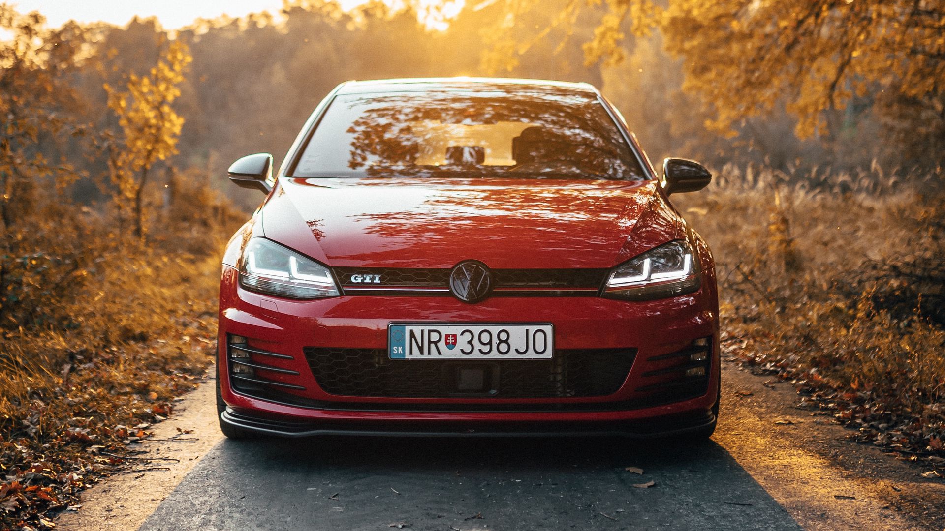 Download Wallpaper 1920x1080 Volkswagen Golf Gti Volkswagen Car Red