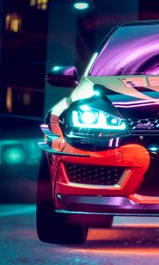 Preview wallpaper volkswagen golf gti, volkswagen, car, neon, backlight, tuning