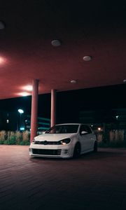 Preview wallpaper volkswagen golf gti, volkswagen, car, white, parking