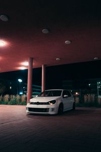 Preview wallpaper volkswagen golf gti, volkswagen, car, white, parking