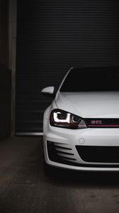 Preview wallpaper volkswagen golf gti, volkswagen, car, white