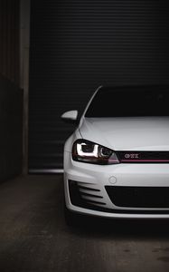 Preview wallpaper volkswagen golf gti, volkswagen, car, white