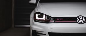 Preview wallpaper volkswagen golf gti, volkswagen, car, white