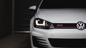 Preview wallpaper volkswagen golf gti, volkswagen, car, white