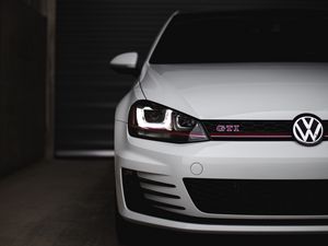 Preview wallpaper volkswagen golf gti, volkswagen, car, white