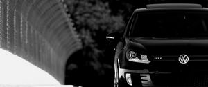 Preview wallpaper volkswagen golf, volkswagen, car, black, front view