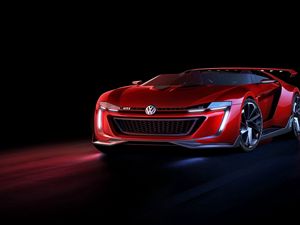Preview wallpaper volkswagen, gti, roadster, red, front view