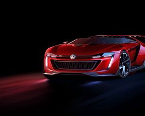 Preview wallpaper volkswagen, gti, roadster, red, front view