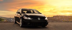 Preview wallpaper volkswagen r, volkswagen, car, front view, headlights