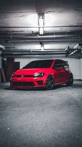 Preview wallpaper volkswagen scirocco, volkswagen, car, front view, red