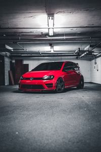 Preview wallpaper volkswagen scirocco, volkswagen, car, front view, red