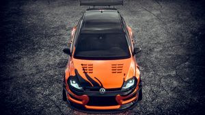 Preview wallpaper volkswagen, sports car, car, tuning, front view