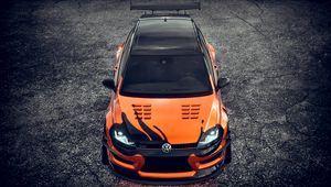 Preview wallpaper volkswagen, sports car, car, tuning, front view