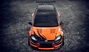 Preview wallpaper volkswagen, sports car, car, tuning, front view