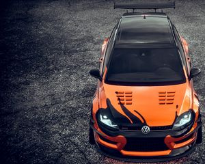 Preview wallpaper volkswagen, sports car, car, tuning, front view