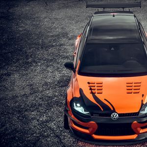 Preview wallpaper volkswagen, sports car, car, tuning, front view