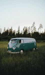 Preview wallpaper volkswagen t1, volkswagen, car, field, grass