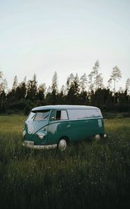 Preview wallpaper volkswagen t1, volkswagen, car, field, grass