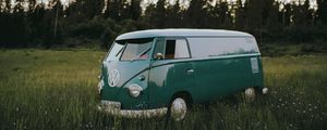 Preview wallpaper volkswagen t1, volkswagen, car, field, grass