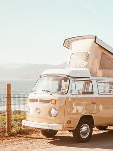 Preview wallpaper volkswagen t2, volkswagen, van, motorhome, car