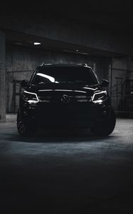 Preview wallpaper volkswagen tiguan, volkswagen, car, black, dark, suv