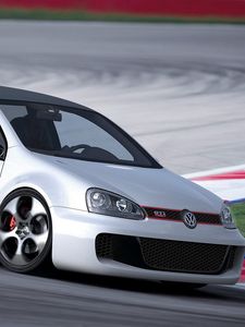 Preview wallpaper volkswagen, vw golf gti w12 650, concept, side view 2007, volkswagen golf