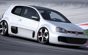 Preview wallpaper volkswagen, vw golf gti w12 650, concept, side view 2007, volkswagen golf