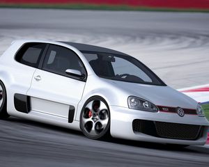 Preview wallpaper volkswagen, vw golf gti w12 650, concept, side view 2007, volkswagen golf