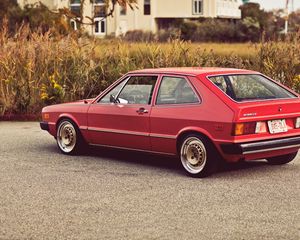 Preview wallpaper volkswagen, vw, scirocco, mk1, 1975, red, rear view