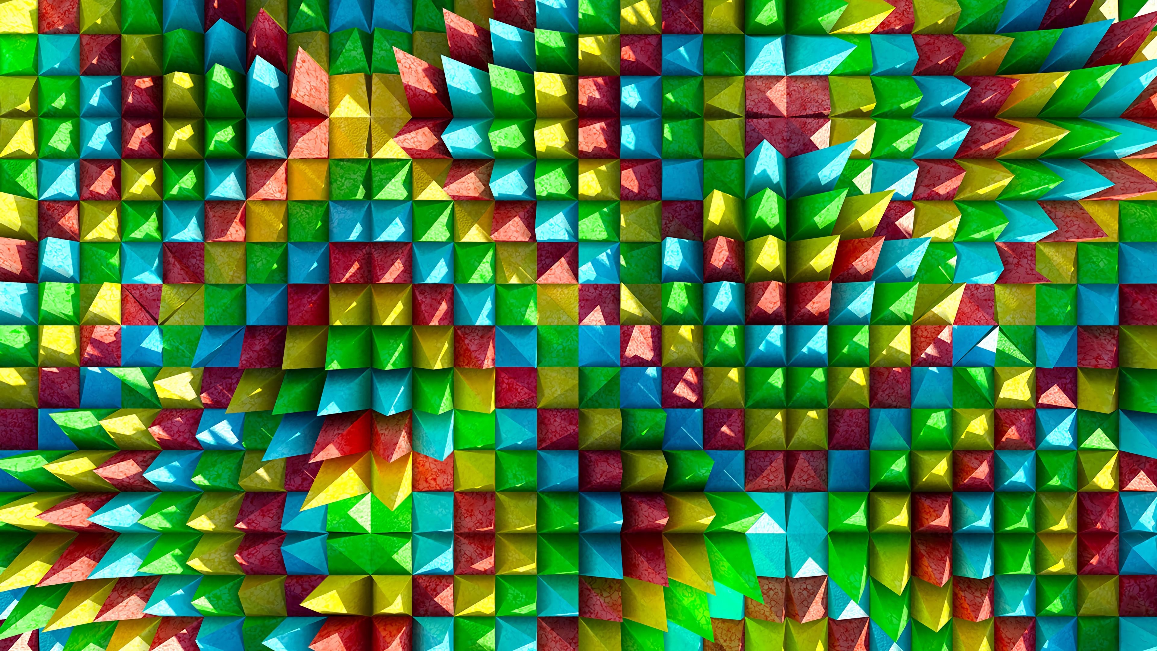 Download Wallpaper 3840x2160 Volume Shape Sharp Triangle Convex 4k