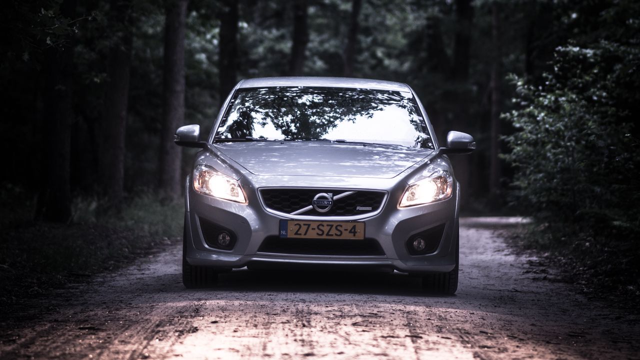 Wallpaper volvo, car, front view, road