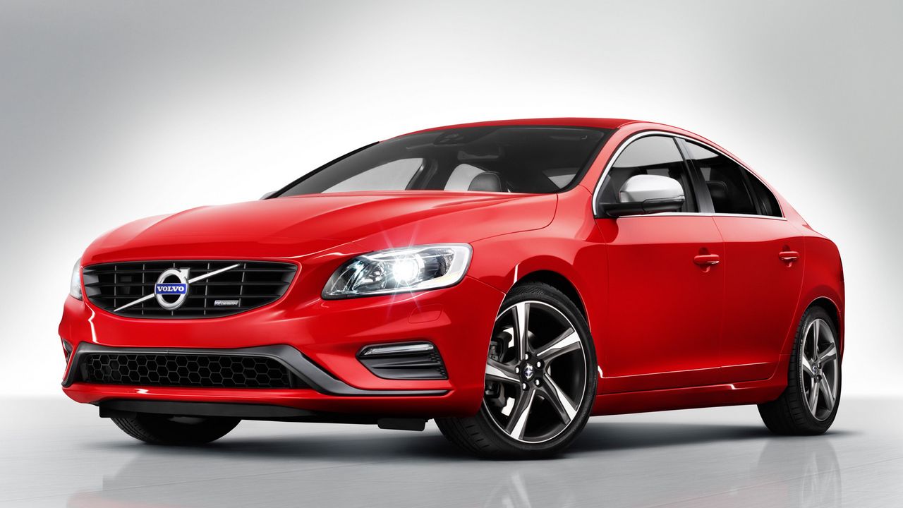 Wallpaper volvo, s60, red, side view