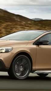 Preview wallpaper volvo, v40, cross country, brown