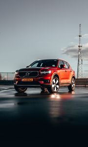 Preview wallpaper volvo xc40, volvo, car, suv, red, front view